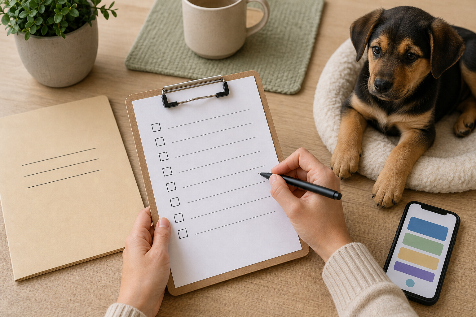 Unbranded puppy deposit checkout checklist
