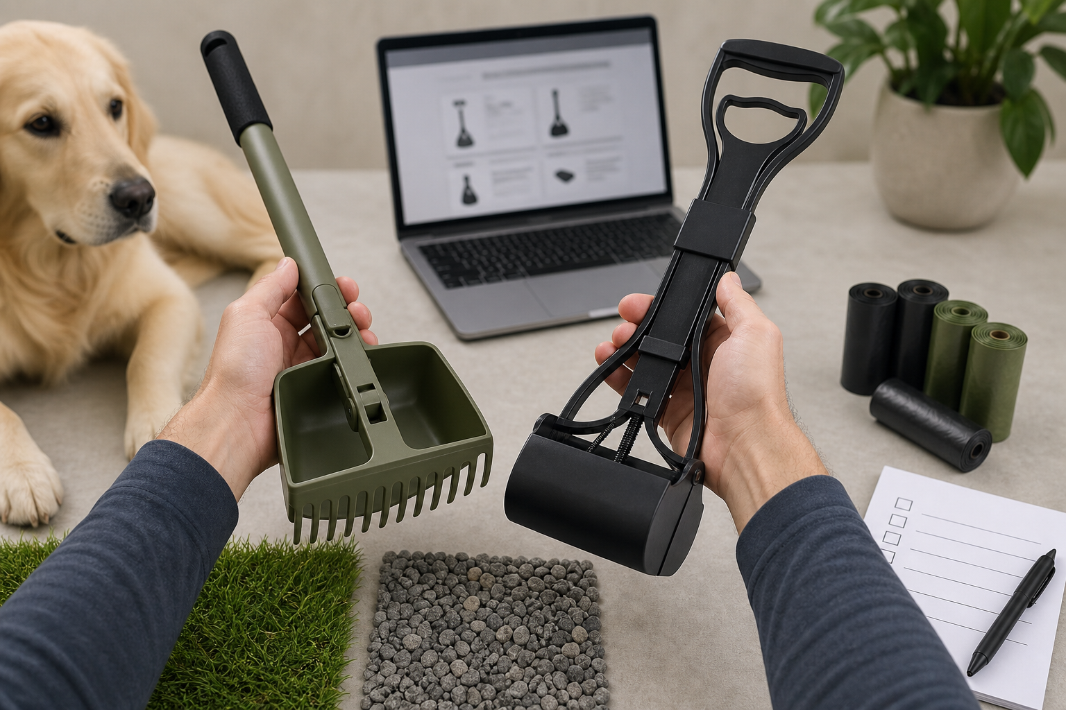 Unbranded pooper scooper tools compared before checkout