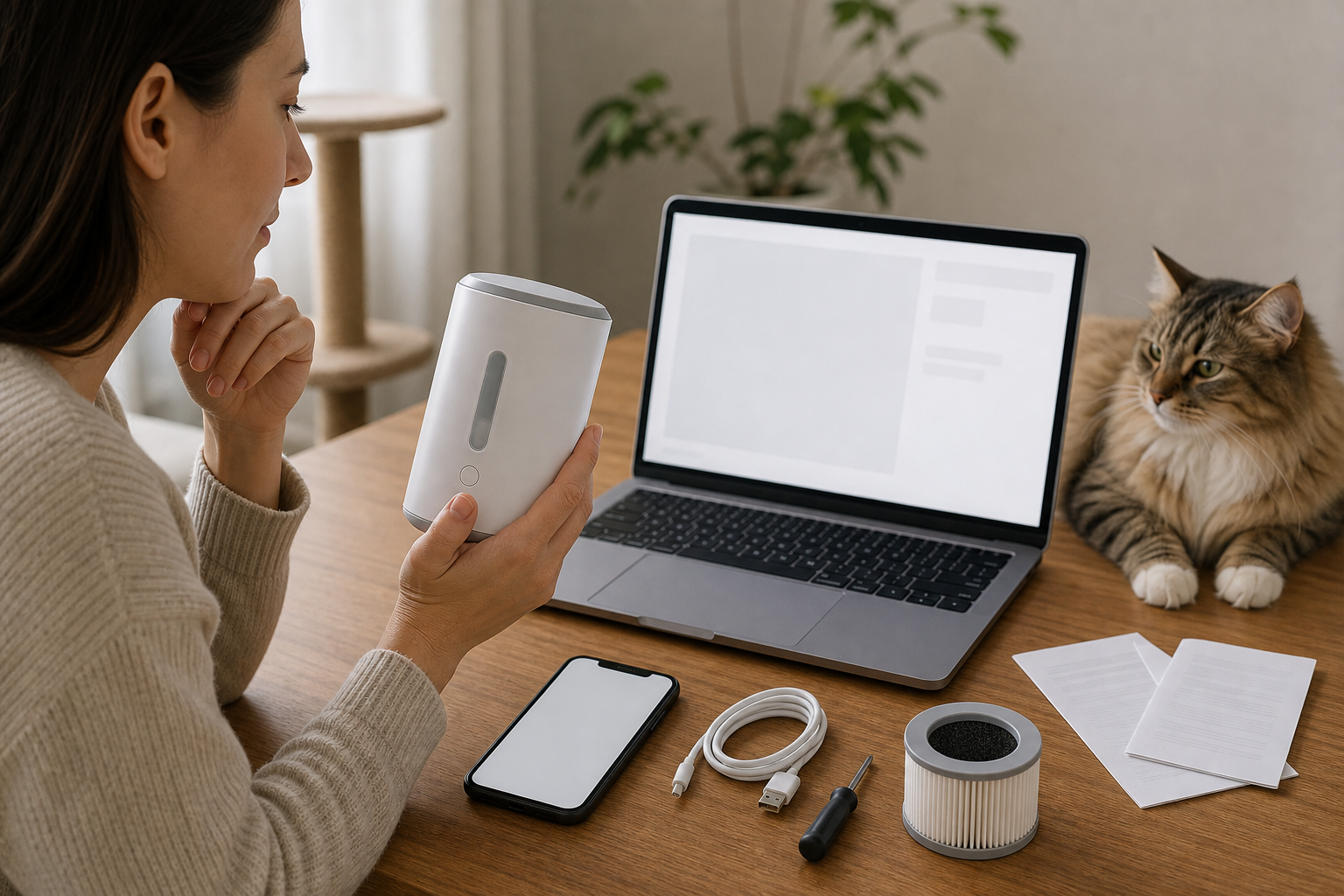 Generic smart pet device checkout support checklist scene