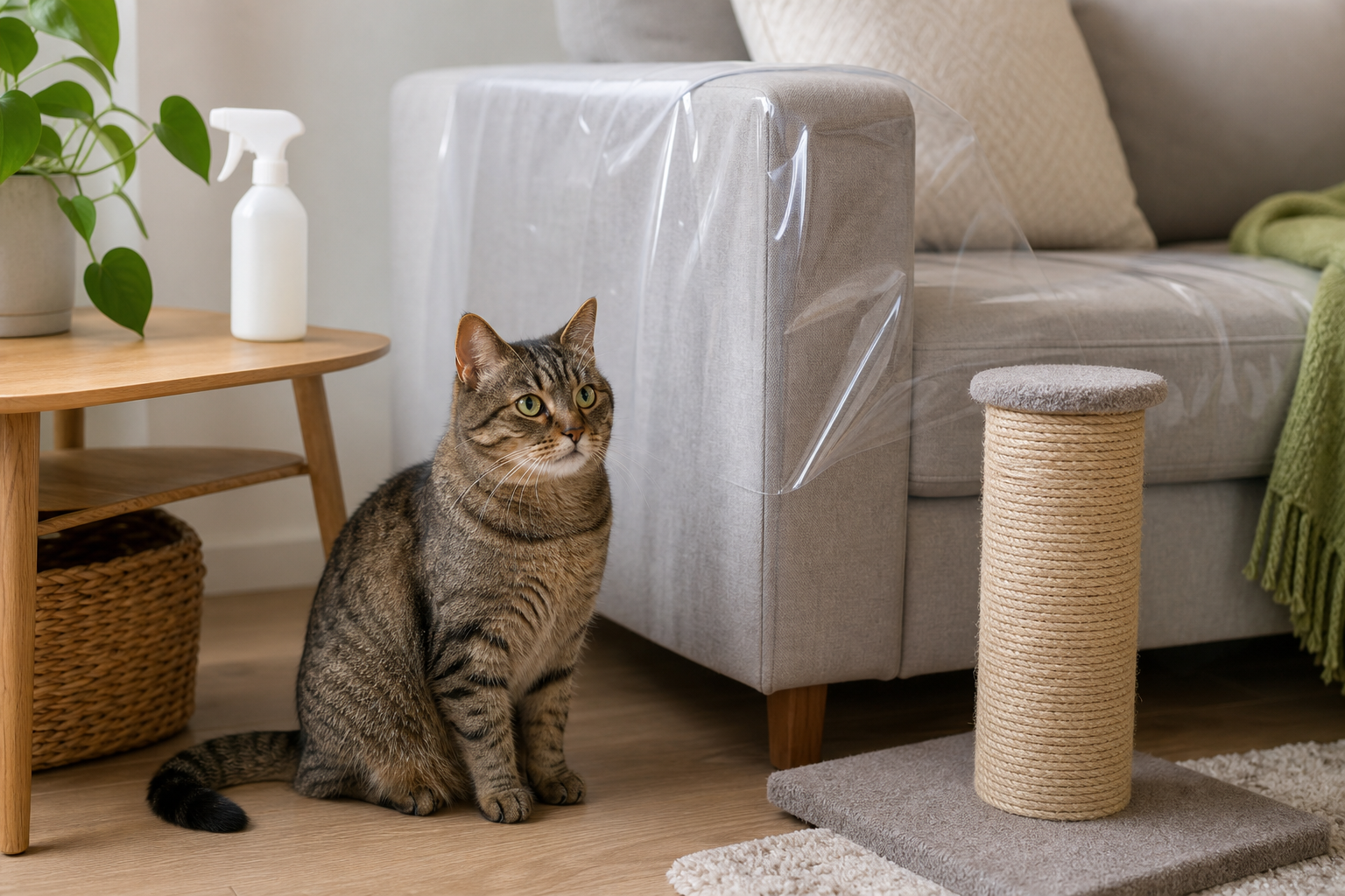 The Cat Deterrent Spray Deal That Can Miss the Real Scratching Problem