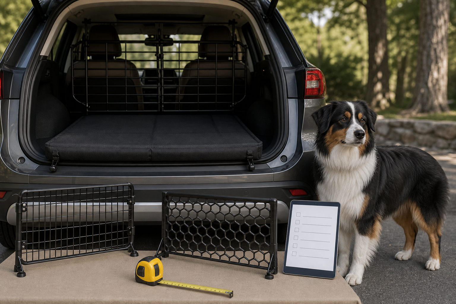 Dog car barrier and back-seat extender checkout comparison