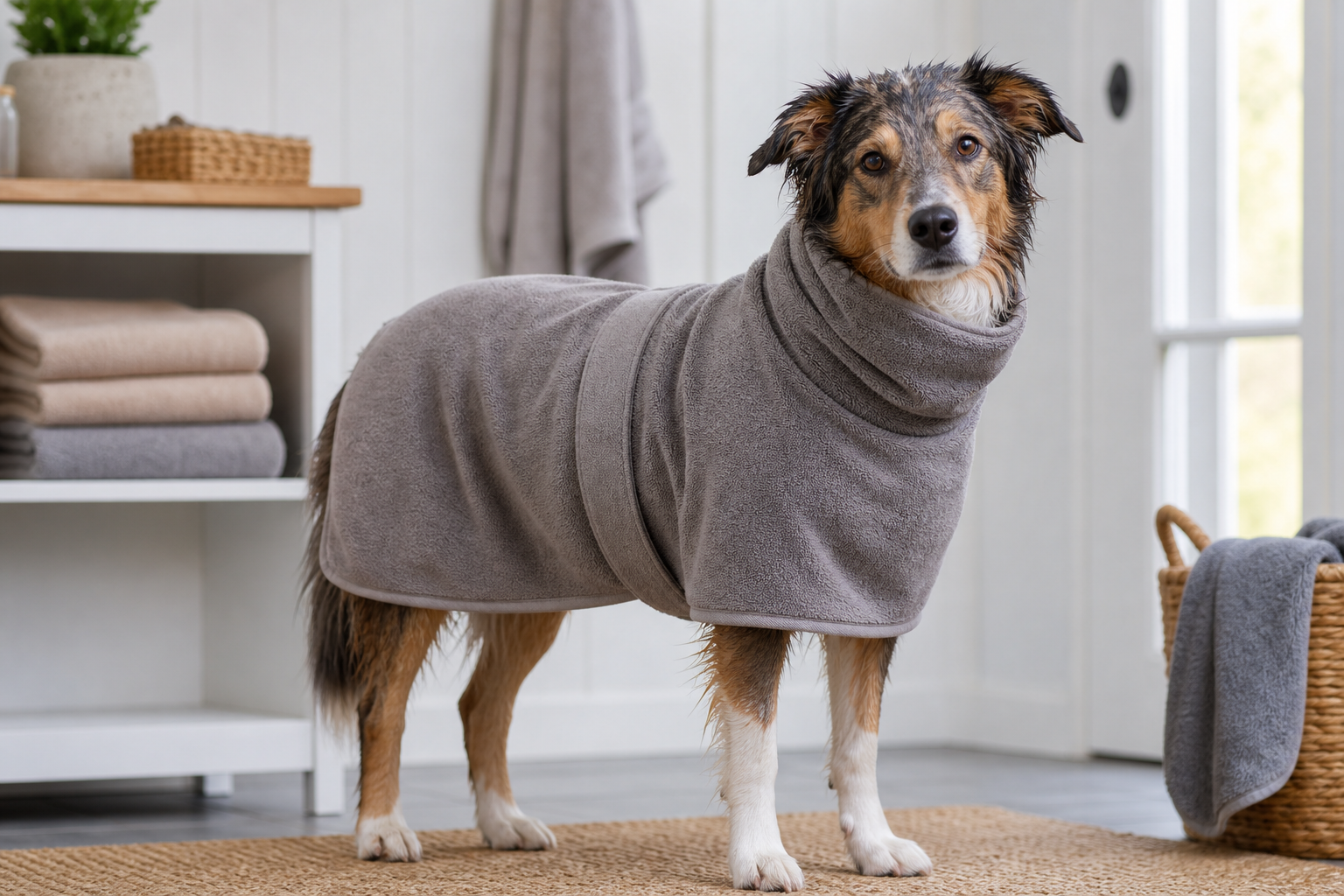 The Dog Drying Robe Deal That Can Stay Damp Longer Than Your Dog