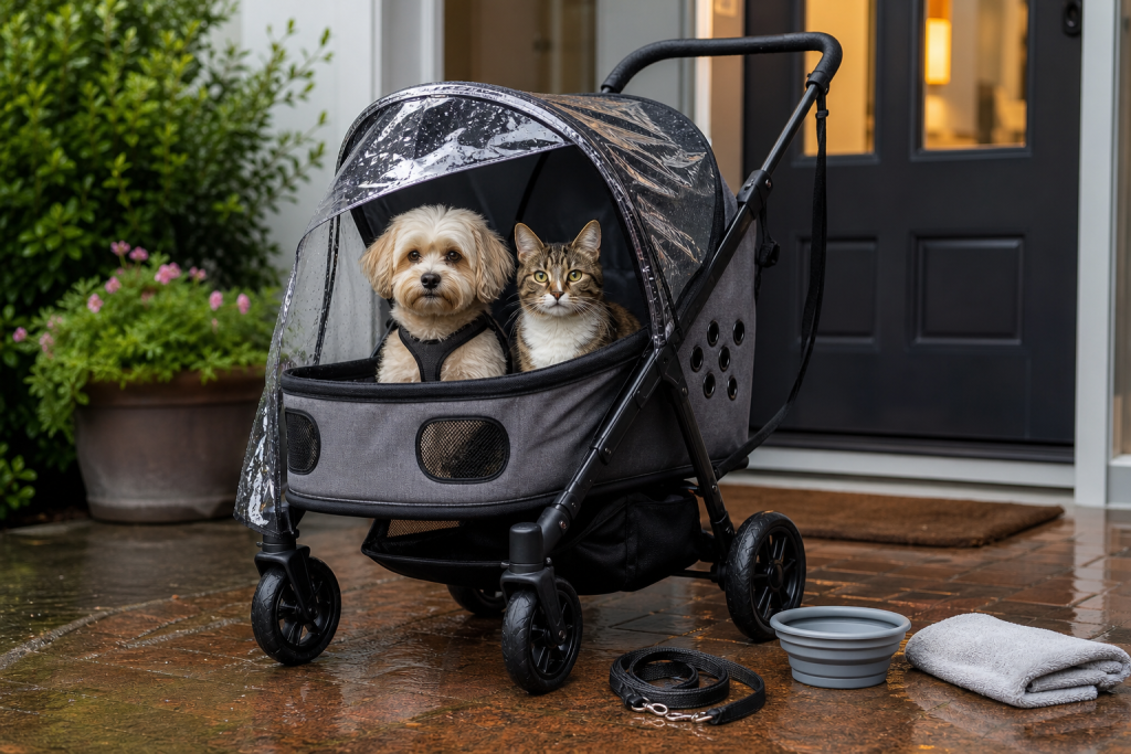 The Pet Stroller Rain Cover Deal That Can Trap Heat Before It Blocks Rain Thumbnail