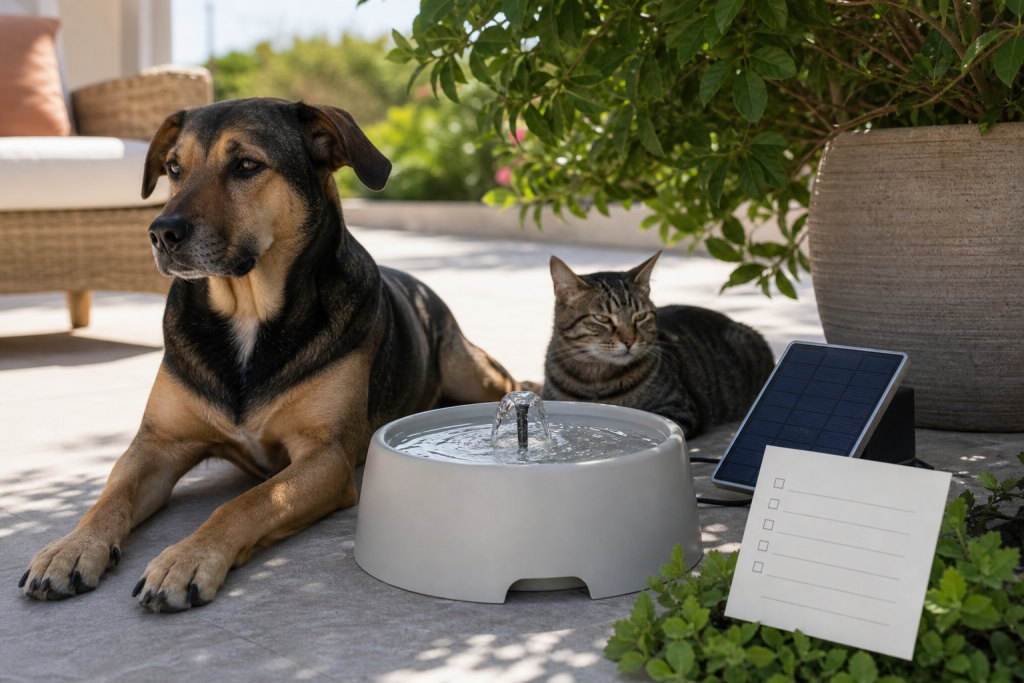 The Solar Pet Fountain Deal That Can Stop When Shade Wins Thumbnail